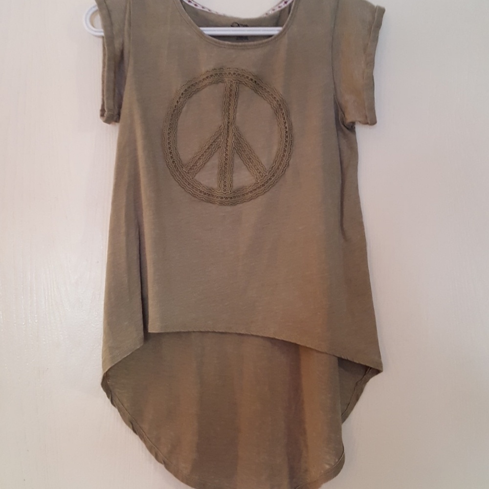 Army green Peace  T-Shirt